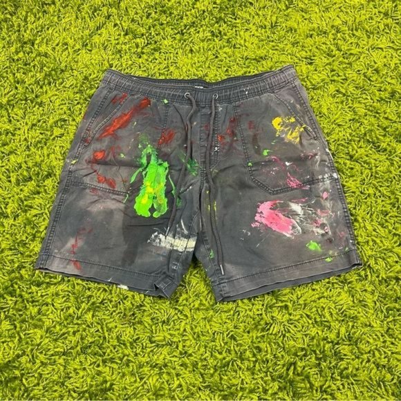 Dis tressed Ink Stained Shorts - Picture 6 of 12
